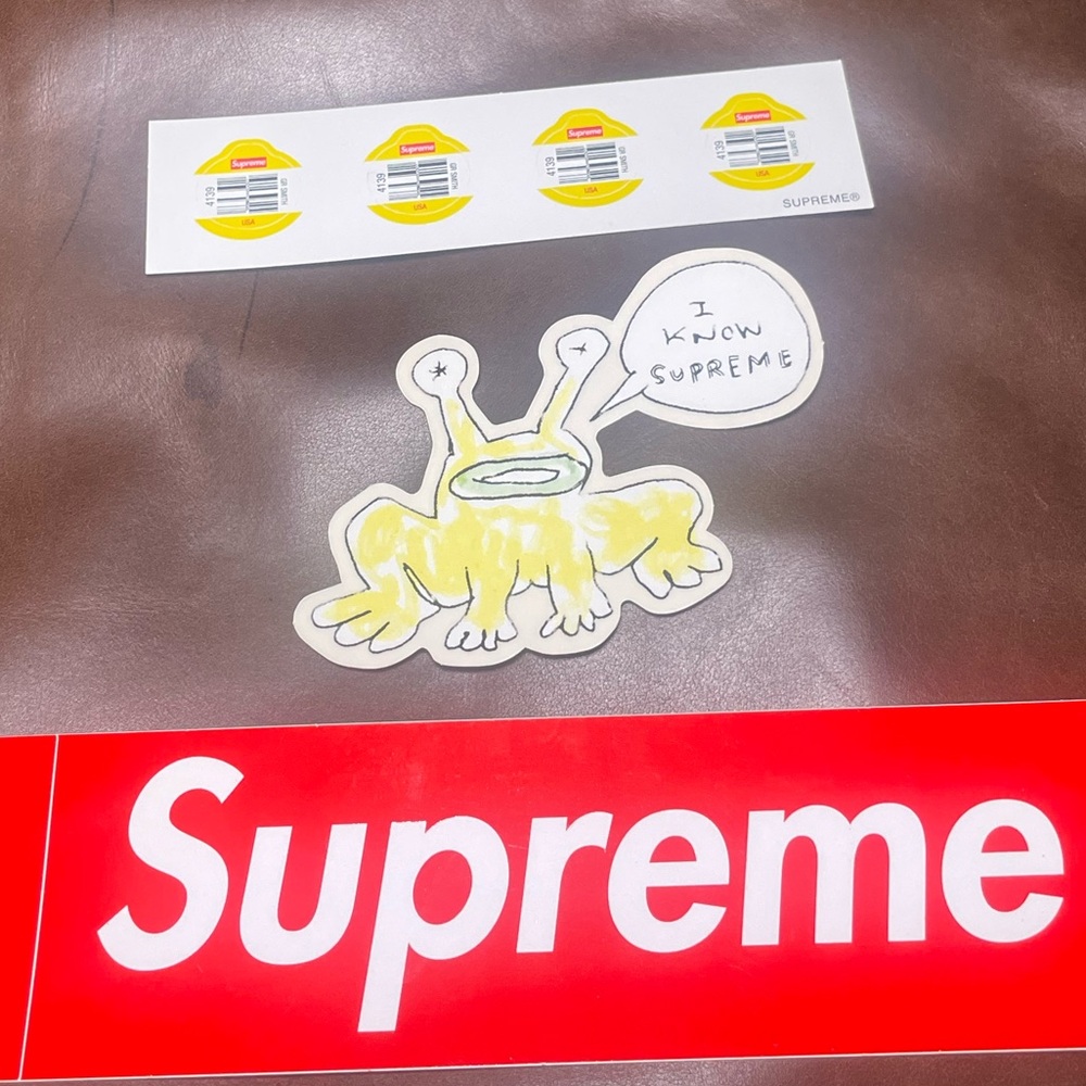 Supreme collector’s sticker Dan Johnston asst